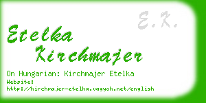 etelka kirchmajer business card